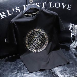 2023 New Luxury Hotsales Mens T Shirt High Quality Men Women Couples Casual Manga Curta Mens Round Neck Tees 2 Colors Asian Size S-3XL