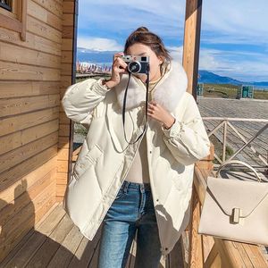 Women's Trench Coats Women Winter Super Thick Warm Korean Loose Snow Jackets 2023 Mid-length Trendy Patchwork Overcoat Down Cotton Parkas