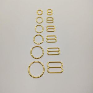 50 sets lot bra buckle accessories gold plated bra o-rings and strap sliders nickel and ferrous 215h