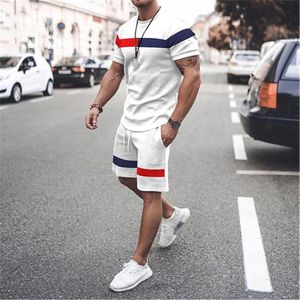 Tute da uomo Tshirt Set Girocollo Stampa 3D Strada Quotidiano Manica corta Abbigliamento Abbigliamento 2 pezzi Moda Leggero Basic Classico 230707