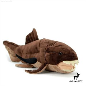 Stuffed Plush Animals Dunkleosteus Terrelli High Fidelity Anime Cute Plushie Fish Plush Toys Lifelike Archaic Animals Simulation Stuffed Doll Toy Kid L230707