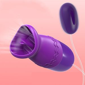 Wibratory Multispeed język lizanie jamy ustnej wibrator USB wibrujące jajko Gspot masaż pochwy stymulator łechtaczki zabawki erotyczne dla kobiet sklep 230706