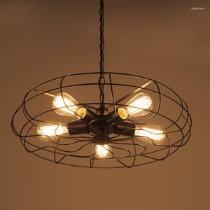 Lampy Wiszące E27 Loft Vintage Industrial Restauracja Bar Kawiarnia Kutego Żelaza Nordic Żyrandole