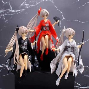 Eylem Oyuncak Figürleri 15cm Anime Oyunu Kimono Fan Base Action Figür Model Oyuncaklar Araba Süsleri Bebek Hediyeleri R230707