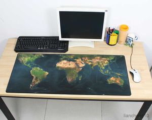 Maus -Pads Armband Gaming Mousepad World Map DIY Large Maus -Pad -Spieler mit Kantenrockpc -Zubehör Laptop -Padmaus Mat R230707