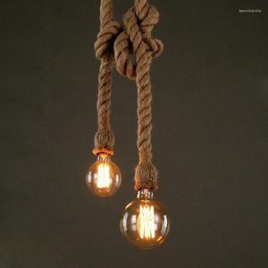 Pendelleuchten Seil Lichter Vintage Retro Loft Industrie Hängelampe für Wohnzimmer Küche Home Decor Leuchte