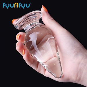 Adult Toys 46mm Crystal Glass Butt Plug Vagina Anal Dildo Bead Fake Penis Sex Toy Smooth No Vibrator For Women Men A Style 230706