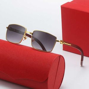 Fashion carti top sunglasses Small square wooden leg for men and women Kajia optical glasses with original box