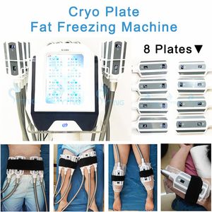 Crioterapia 8 Cyo Plates Ice Sculpting Board Macchina dimagrante Congelamento del grasso Body Contouring Riduzione del grasso Perdita di peso