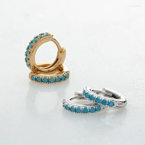 Stud Earrings Luxury Tiny Hoop Bezel Cartilage Small Gold Plated/Platium High Quality Huggie