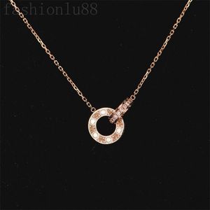 Fashion necklace love letter diamond chain for men thin delicate details nice looking luxury cjeweler plated gold shiny iced out pendant necklaces chic E23