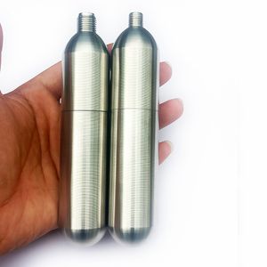 Tumblers 304 Stainless Steel 25mpa 45g Co2 Cartridge Rechargeable Cylinder for Kitchen Accessories Keg Coffee Life Jacket Airbag 230706