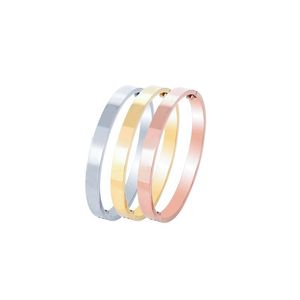 Bracelet d'amour à la mode bracelets de créateurs de luxe hommes femmes bijoux 6MM mode diamant bracelet simple cadeau de mariage plaqué argent bracelet en or designer pour les femmes