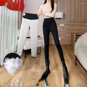 Dambyxor Vinter Leggings Sammet Casual Stretchiga Legging Dam Hög elastisk midja Tjocka Varma Damer Skinny Pant G131