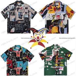 Camisas casuais masculinas Camisa Graffiti WACKO MARIA Homens Mulheres 1 1 Melhor qualidade Oversized Hawaii Shirts Tees roupas masculinas T230707