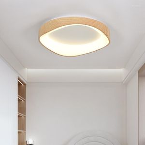 Ceiling Lights Japanese Style LED Lamp Bedroom Corridor Modern Wood Living Room Kitchen Study Decorative Light Fixture