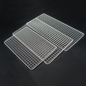 BBQ Grills Reusable Grill 304 Stainless Steel Mesh Mats Grate Grid Rack Cooking Baking Replacement Barbecue Net Accessory 230706