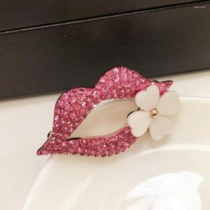 Broszki XZ12 Lips Flowers Jewlery Lapel Pins And Broche Broszka Biżuteria Moda dla kobiet Odzież