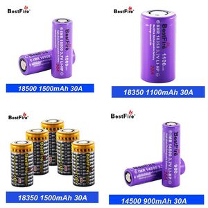 BestFire lithium battery rechargeable battery 900mAh flat head 30A 3.7V power battery