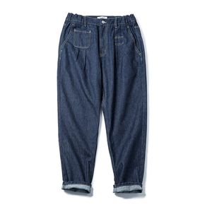 Męskie dżinsy Maden Taper spodnie luźne workowate Denim sprane Vintage męskie spodnie typu streetwear MidWaist Fashion Designer Harem 230707
