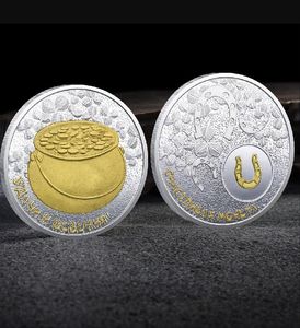 Artes e Ofícios Medalha comemorativa em relevo tridimensional impressa em duas cores moeda da sorte