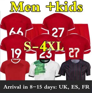 футбольная майка Home Away 23 24 мужская и детская футбольная рубашка 2023 комплект униформы для взрослых и детей носки Полный инвентарь S-4XL