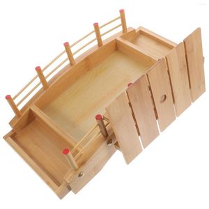 Dinnerware Sets Service Board Sushi Container Practical Desserts Bridge Table Trays For Eating Bamboo Japanese Style Tray Mini Pans