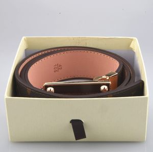 designer belt for men and women belt 3.8cm width belt brand rectangle L buckle V luxury classic plaid fashion woman belts designer men with belt box