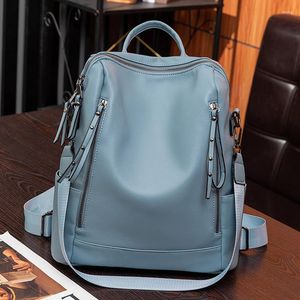 Backpack High Quality Leather Designer Women Shoulder Bags Multifunction Travel Backpacks School For Girls Bagpack Mochila