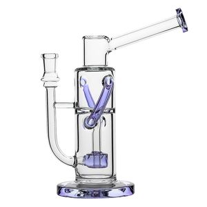 CCG Straight Recycler Dab Rig med Slitted Perc 14,5 mm Joint