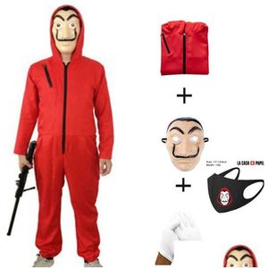 Annat festmaterial Saador Dali Cosplay La Casa De Papel Kostym Barn Adt Man Kvinna Halloween Y0827 Drop Delivery Hem Ga Dhzrk