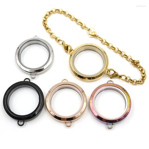 Charm Bracelets Wholesale 25mm 30mm Magnetic Closure Plain 316L Stainless Steel Floating Locket Bracelet With Matching Rolo Chain