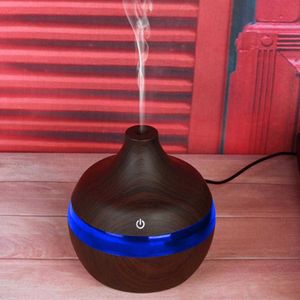 Luftfuktare hemmakontor 300 ml USB elektrisk aroma luft diffusor trä ultraljud luft luftfuktare eterisk olja aromaterap cool mist mist maker