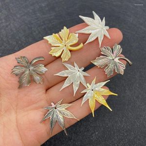 Contas Atacado Multicolor Forma de Folha Pingente Conchas Naturais Para Fazer Jóias DIY Acessórios Feitos à Mão Decoração Frisada Moda