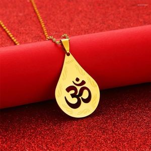 Wisiorek naszyjniki afrykański Symbol joga naszyjnik z wisiorkiem dla kobiet dziewczyna hinduski hinduski buddyjski OM