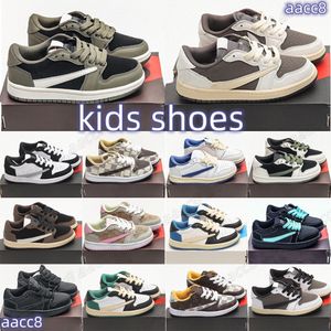 Kids Shoes Jumpman 1S High Athletic Sneakers غير الرسمي للأحذية الرياضية للأطفال في الهواء الطلق J1 Top Stitching Co ذات العلامات التجارية الحجم 24-37.5 HJCIT3CE#