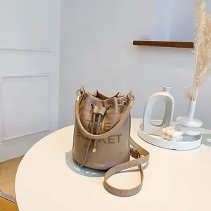 High quality designer bag Luxury women Bucket Bag mark Handbag Classic Drawstring Shoulder Bag Fashion Full grain leather Bucket Bag crossbody bag 230813