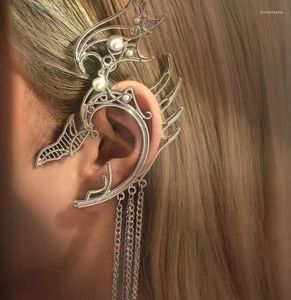 Серьги с серьгами готическая драконская кисточка на ушной ушной ушной мушкой манжевой манжета