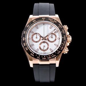 Orologio da uomo Super Quality Automatic CAL.4130 Movimento 40mm M116515 Orologi in gomma Orologi da polso da uomo impermeabili in oro rosa ceramico Nottilucent