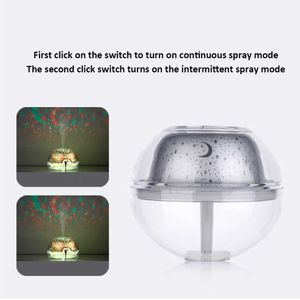 Umidificatori 500ML Umidificatore USB Diffusore di aromaterapia ad ultrasuoni con lampada Star Sky per la casa Babyroom Mini creatore di nebbia elettrico
