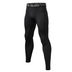 Pantalons pour hommes Base de basket-ball simple pour hommes Formation Jogging Compression Fitness Leggings serrés Sportswear Gym