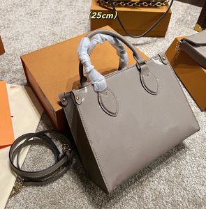 ONTHEGO Bags On The Go Designer Tote Bag Mini Totes Letter Leather 25cm messenger crossbody bolsa de ombro Carteira shoppingbag