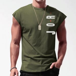 Men's TShirts Gym Clothes Loose Shoulder Top Quickdry Sleeveless Tshirt Suit Athletic Training Basketball Vest Iron Stroke 230707