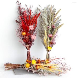 Dekorative Blumen, bunter künstlicher getrockneter Blumenstrauß für Zuhause, Hochzeitsdekoration, Bündelarrangement, Kunsthandwerk, Boho-DIY-Bastelarbeiten