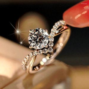 Fedi nuziali CAOSHI Fashion Bright Zirconia Proposal Ring For Female Elegant Bridal Accessories Chic Timeless Jewelry Engagement