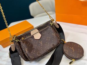 2023Lady Famous Cross Body Shoulder Bags Designer Locked three-piece set Practical Women Wallets