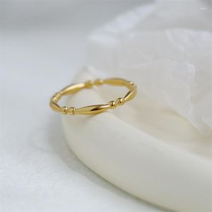 Кластерные кольца 2023 Модное обручальное кольцо из нержавеющей стали для женщин простой веревочный кружок