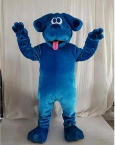 trajes de mascote de cão azul halloween roupa de personagem de desenho animado roupa de festa ao ar livre de natal tamanho adulto roupas de publicidade promocional