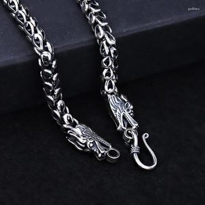 Chains S925 Pure Silver Necklace Personality Male Fashion Style Ancient Thai Birthday Gift