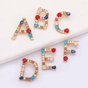 Pendant Necklaces Gold Color Initial CZ Charm Letter Necklace Name Making Jewelry Accessories For Women DIY Bracelet